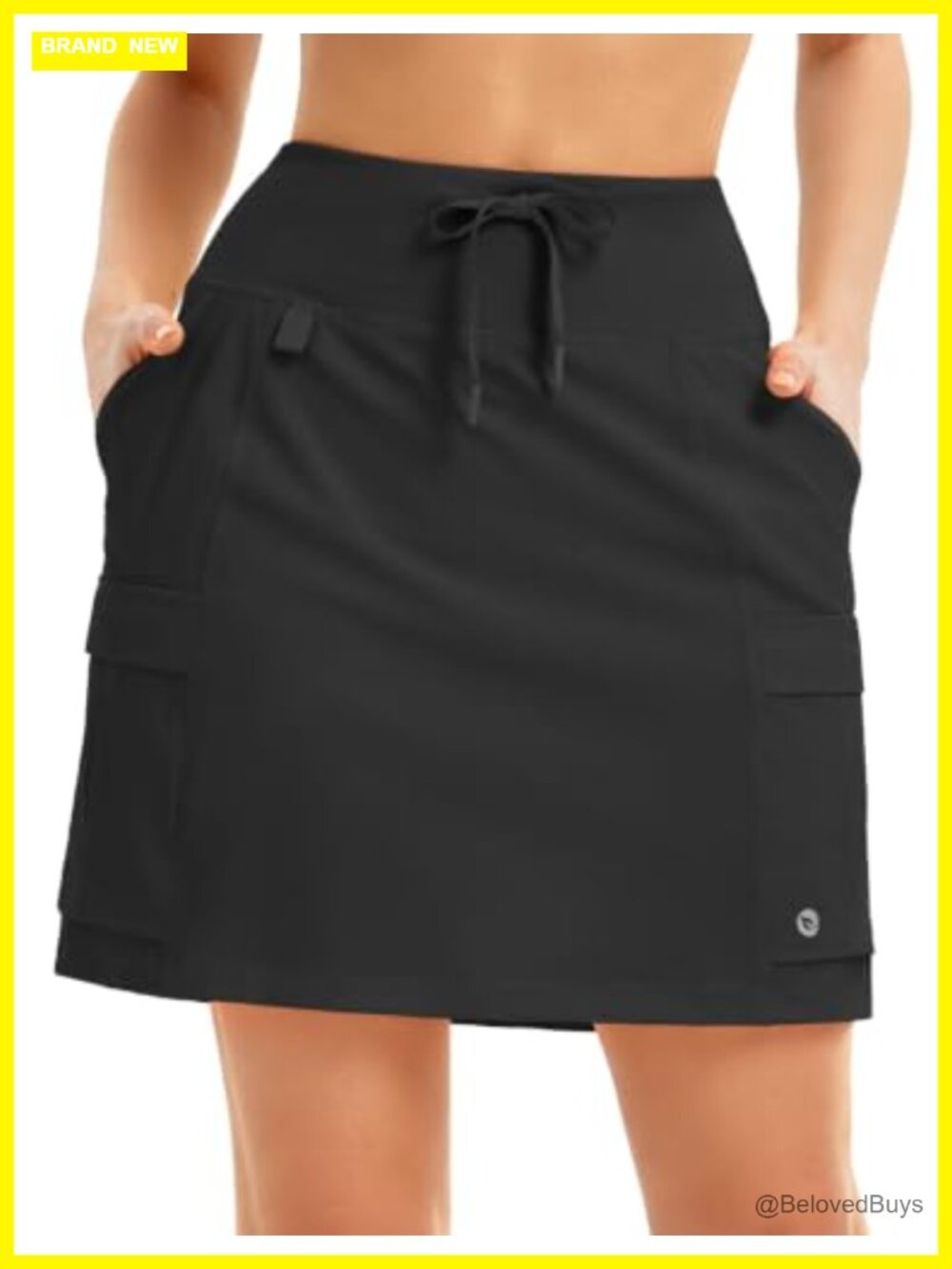 Women's High Rise 16 Inseam Hiking Cargo Skort with Pockets Quick Dry UPF 50+